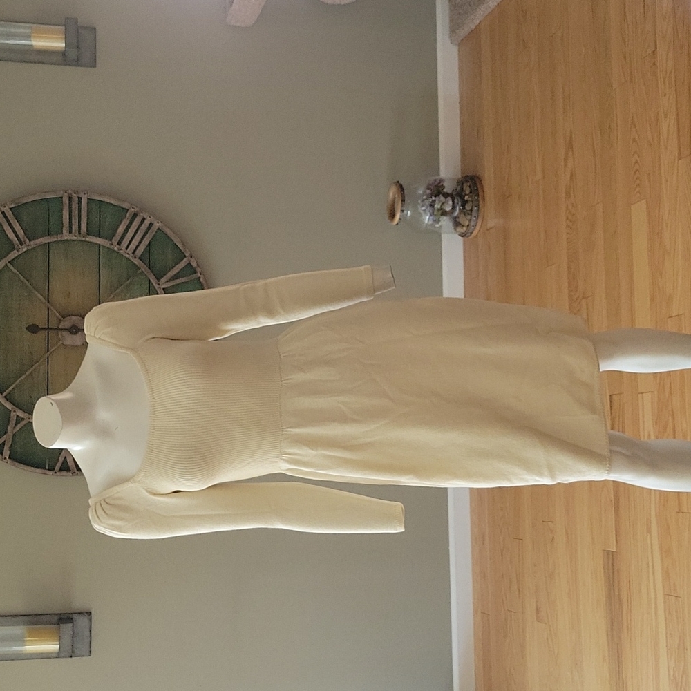 Vintage St. John knit dress with puff shoulders